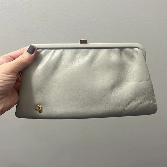 JANE Shilton leather clutch light grey - Picture 7 of 7